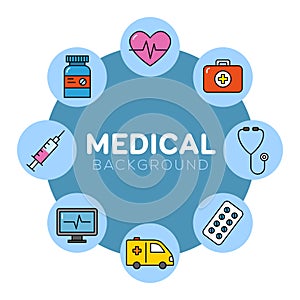 Medical Background with Icons