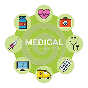 Medical Background with Icons