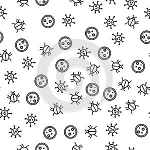 Medical Bacteria And Virus Seamless Pattern Vector