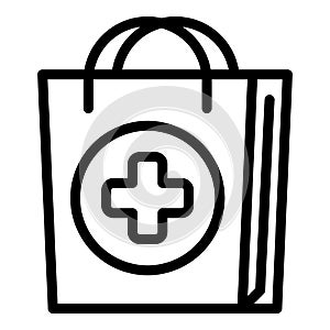 Medical bag icon outline vector. Sport doctor