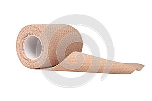 Medical bandage tape elastic isolated on the white background