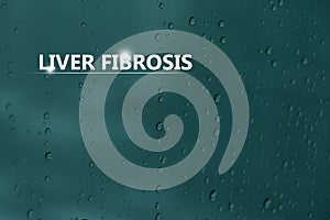 Medical banner Liver Fibrosis on blue background photo