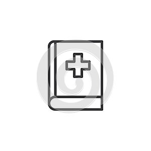 Medical book outline icon