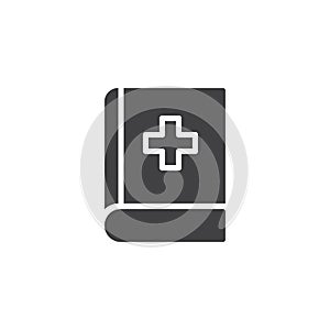 Medical book vector icon