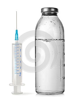 Medical bottle and syringe