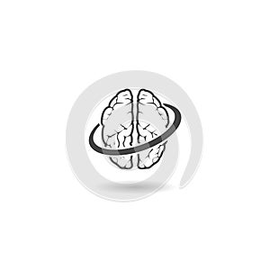 Medical Brain logo icon with shadow