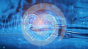 medical cardiology ecg background