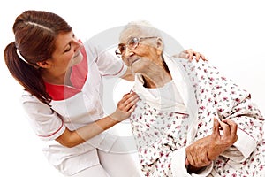 Medical care for an old woman