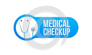 Medical checkup. Icon for report design. Vector illustration