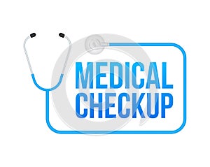 Medical checkup. Icon for report design. Vector illustration