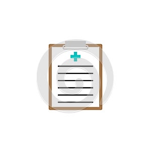 Medical clipboard solid icon, medical form