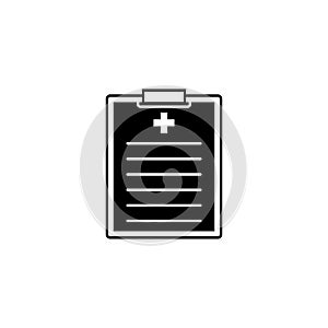 Medical clipboard solid icon, medical form