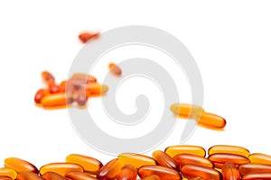 Medical colorful pills, capsules or supplements for treatment an
