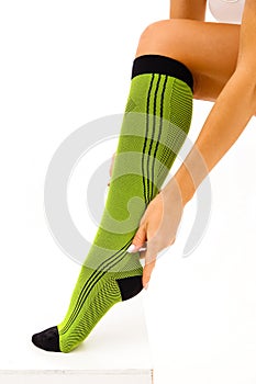 Medical Compression Stockings for varicose veins and venouse therapy. Compression Hosiery.