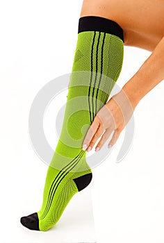 Medical Compression Stockings for varicose veins and venouse therapy. Compression Hosiery.