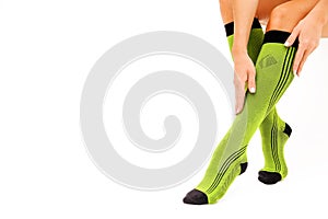 Medical Compression Stockings for varicose veins and venouse therapy. Compression Hosiery.