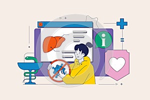 Medical concept in flat neo brutalism design for web. Vector illustration