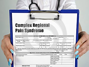 Medical concept meaning Complex Regional Pain Syndrome with sign on the piece of paper photo