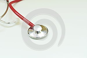 Medical concept tools. Stetoscope on white background