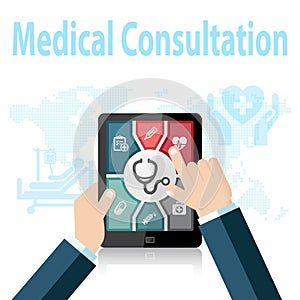 Medical Consultation Online Doctor Apps on mobile device