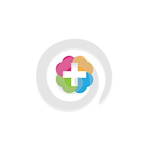 Medical cross logo template vector