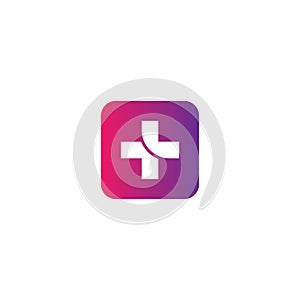 Medical cross vector icon
