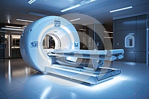 Medical CT or MRI or PET Scan Standing in the Modern Hospital Laboratory. CT Scanner, Pet Scanner in hospital in radiography