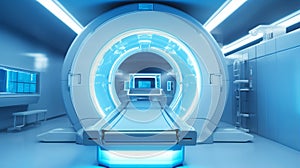 Medical CT or MRI or PET Scan Standing in the Modern Hospital Laboratory. Technologically Advanced