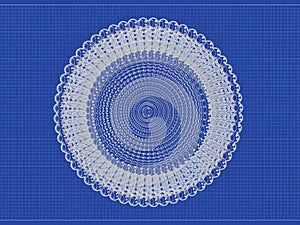 Liposome Bi-layer Structure 3D rendering blueprint Illustration