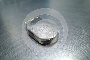 a defibrilator was explanted because the battery was in danger of bursting photo