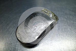 a defibrilator was explanted because the battery was in danger of bursting photo