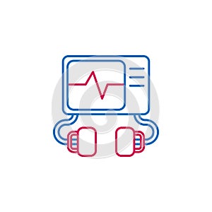 Medical, defibrillator colored icon. Element of medicine illustration. Signs and symbols icon can be used for web, logo, mobile