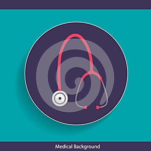 Medical dental background design with stethoscope. Vector illustration