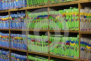 Medical or Dental patient files in medical or dental office