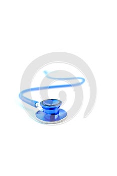 Medical device for listening stethoscope on a white isolated background