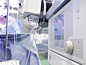 Medical device in the operating room. Anesthetic machine photo