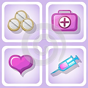 Medical devices. Vector set.