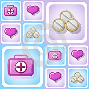 Medical devices. Vector set.