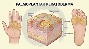 Medical Diagram of Palmoplantar Keratoderma Skin Condition