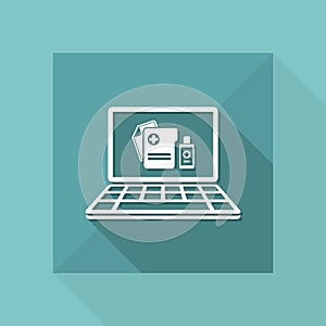 Medical digital page - Vector icon for computer website or application