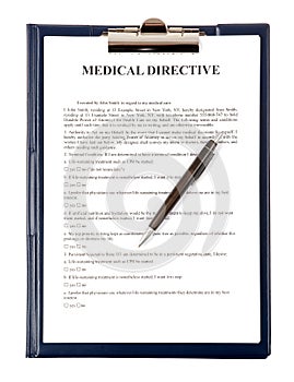 Medical directive document
