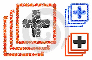 Medical docs Composition Icon of Circle Dots