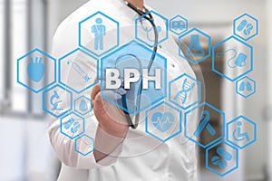 Medical Doctor and BPH, Benign Prostatic Hyperplasia words in Me photo