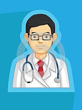 Medical Doctor General Practitioner Physician Profile Avatar Cartoon