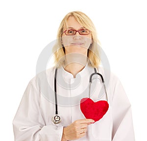 Medical doctor with heart photo