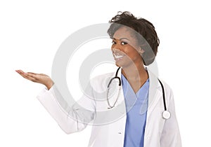 Medical doctor holding an object