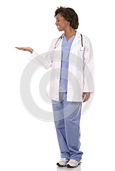 Medical doctor holding an object