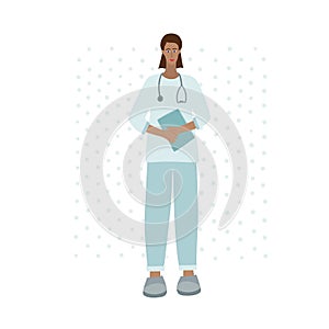 Medical Doctor or nurse character illustration