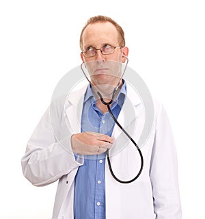 Medical doctor with stethoscope photo