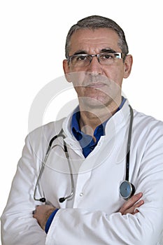 Medical Doctor with Stethoscope Looking at Camera